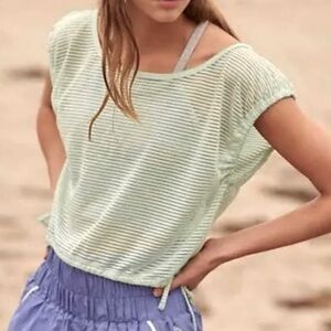 Free People FP Movement Tied & True Crop Tee Size Small